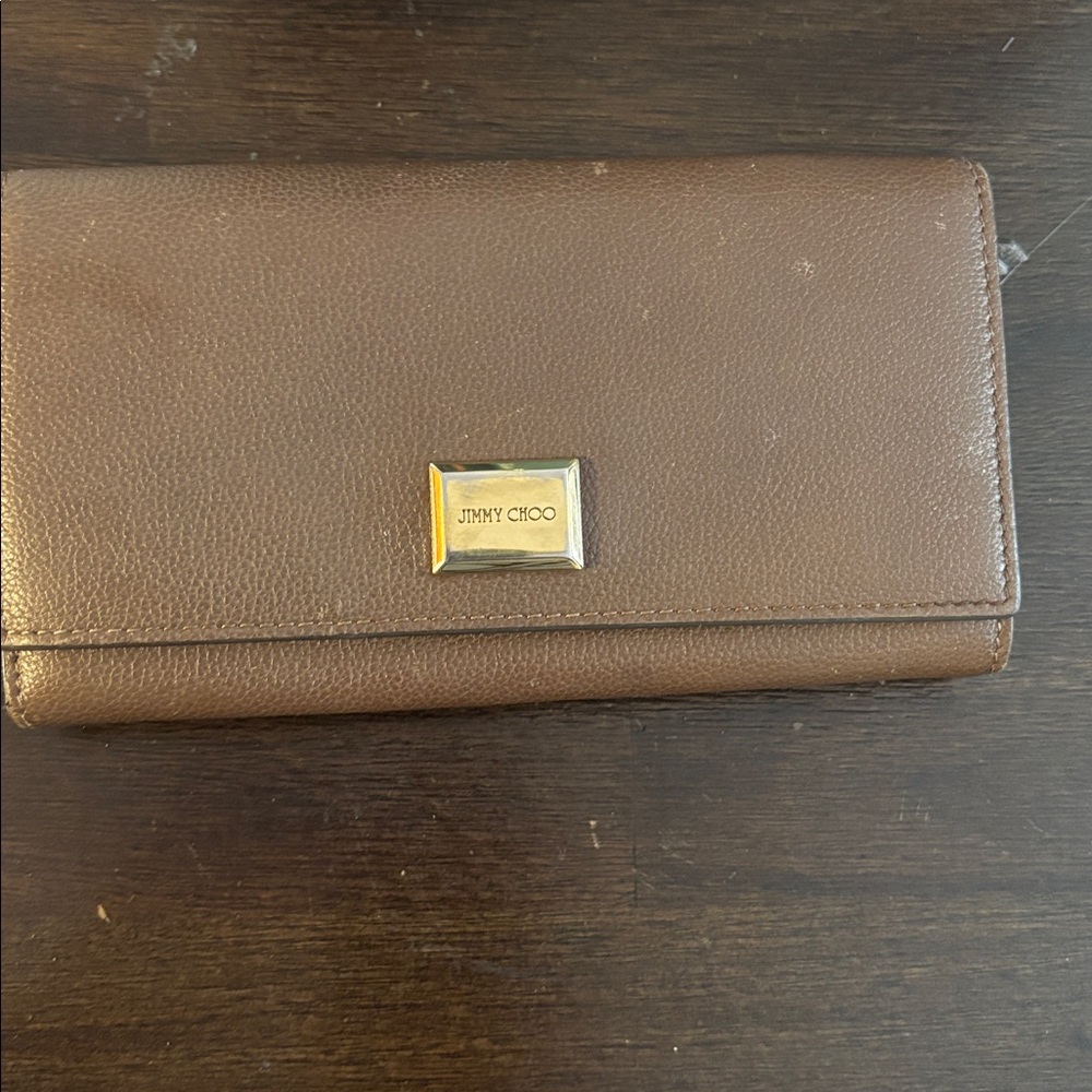EUC Jimmy Choo full sized wallet. Light brown